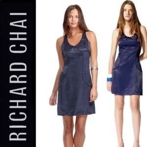 Richard Chai for Target Navy Racerback Satin Look Tuxedo Dress Size 11